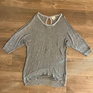 Women’s Beige by ECI sequin sweater, XL